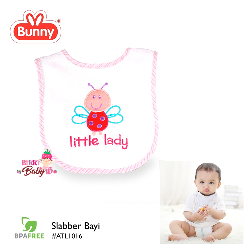 Lusty Bunny Slabber Bayi Kain Lucu Tatak Liur Celemek Makan Anti Air Tumpah LUS036 Berry Mart