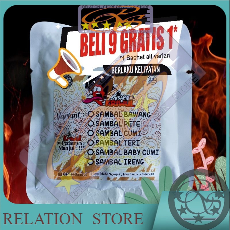 

Sambal Sachet Cumi,Bawang,Pete,Teri,Baby Cumi,Ireng