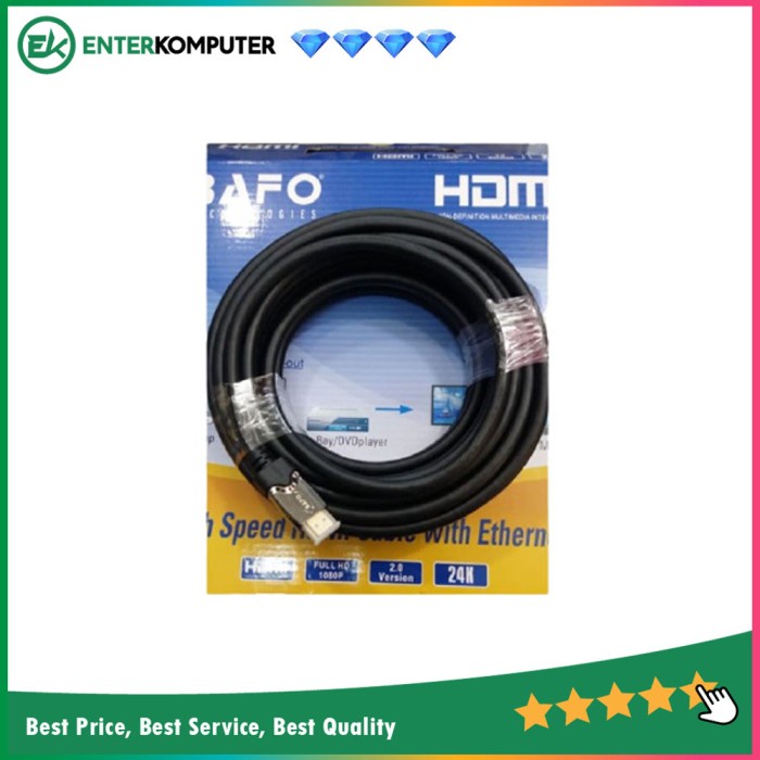 Kabel HDMI 10 Meter V2.0 Merk Bafo