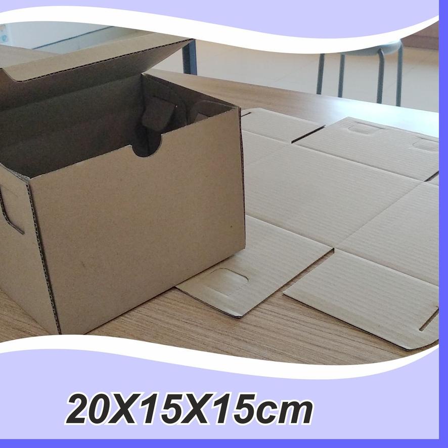 

❉ (10 pcs) Karton Box Polos uk 20x15x15 cm BF Kardus Packing Murah Box die cut kotak kue kotak baju aksesoris ➲