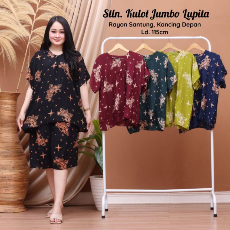 DABANUS11 One Set Jumbo kulot - Setelan santai wanita - Tampil Santai Tetap Cantik