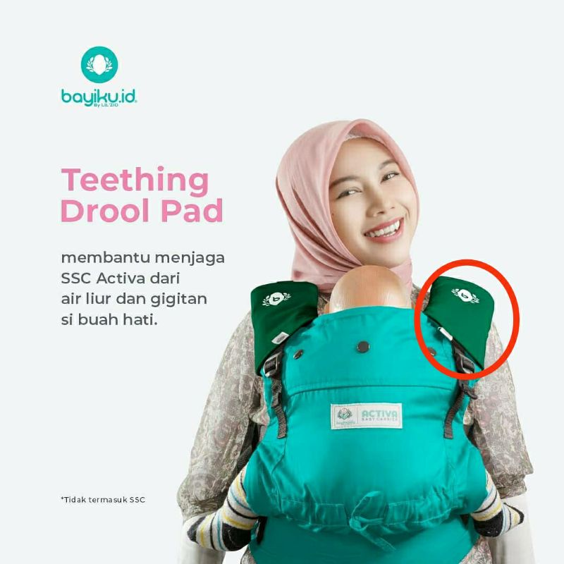 teething drool pad activa bayiku.id