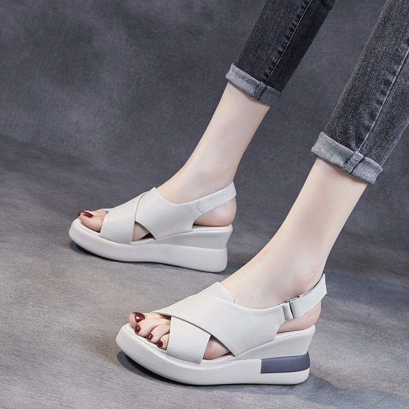 BS / Sepatu Sandal Wedges Wanita Import Premium S-10