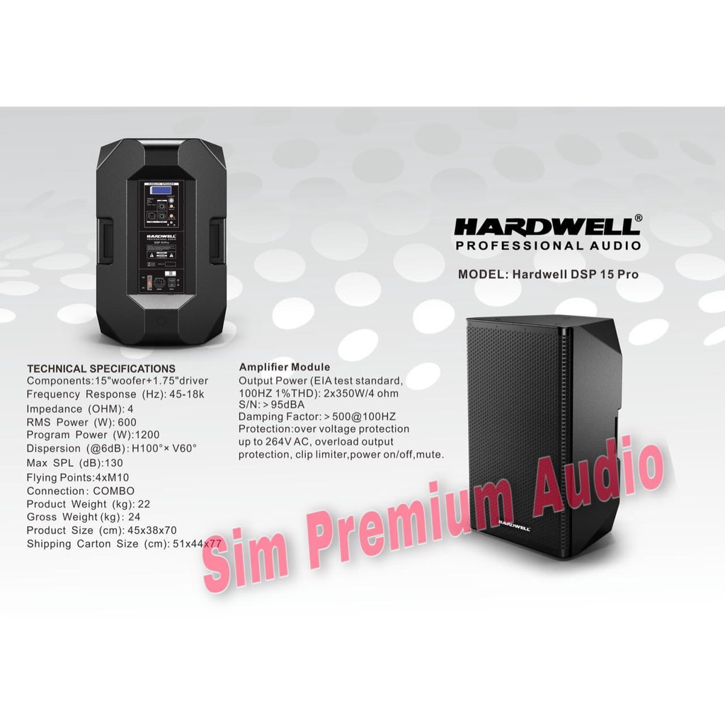 Speaker Aktif Hardwell DSP 15 PRO Original 15 inch Active DSP15PRO
