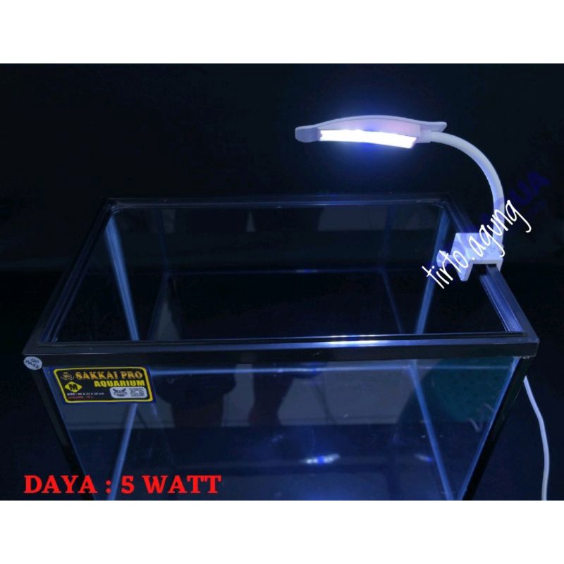 LAMPU LED CAPIT JEPIT UNTUK AQUARIUM DAN AQUASCAPE 20cm 30cm 40cm 50cm MINI KECIL ROSSTON RS-28C GANTUNG ATAS CLIP