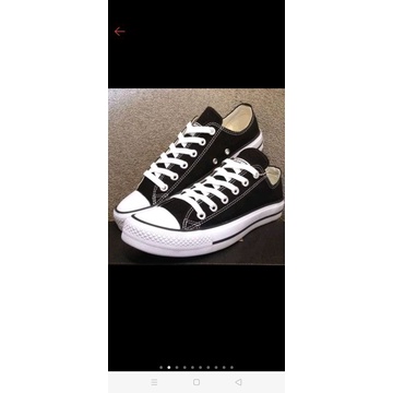 sepatu Converse pendek hitam putih