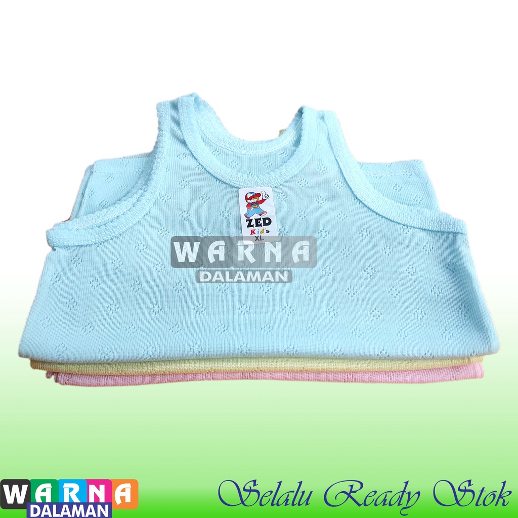 4 Pcs Kaos Dalaman Anak Anak Warna Kaos Singlet Kaos Kutang Anak Warna Usia 0-15 Tahun | WARNA DALAMAN