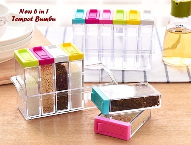 RACK RAK BOTOL BUMBU SPICE JAR 6 in 1 bumbu organizer