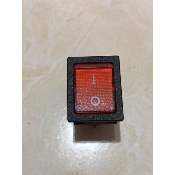 Saklar Lampu Besar 4 Kaki / Rocker Switch 4P + Lampu ZN