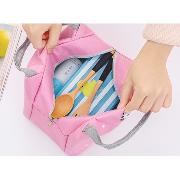 Tas Bekal Anak Motif Binatang / Cooler Bag + alumunium / Tas Penyimpan Asi / Lunch bag (ukuran kecil)