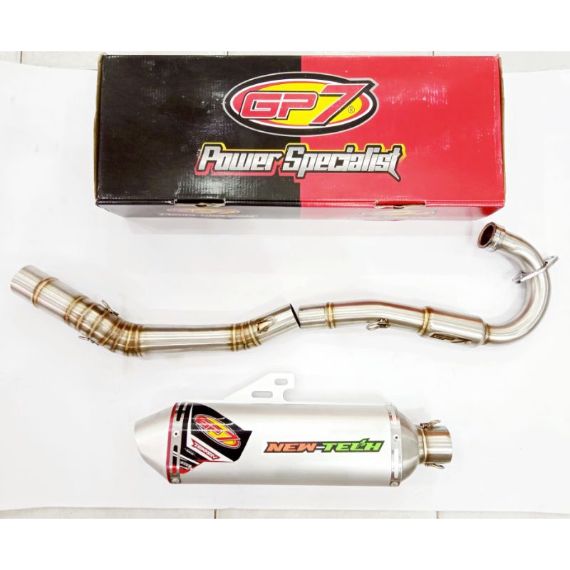 KNALPOT GP7 TEKKEN BORE UP KLX150 & DTRACKER - SILVER