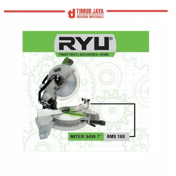 RYU RMS180 Mesin Potong Aluminium Kayu Mitter Miter Saw 7 inch RYU RMS 180 Mesin Potong Alumunium Kayu Miter Saw 7 inch Mesin Potong Gergaji Aluminium / Miter Saw 7&quot; inch 7Inch Mitter Saw Mittre Saw