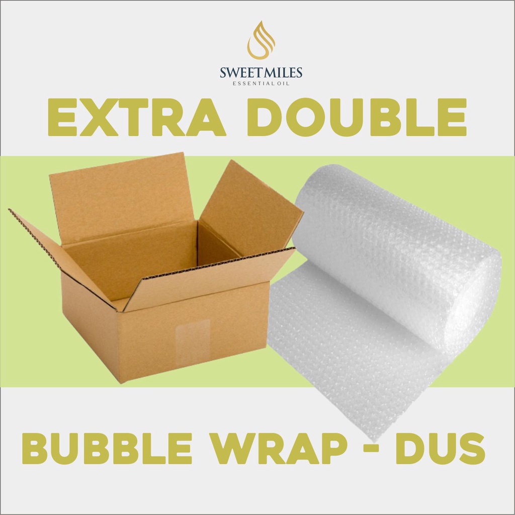 

Extra Bubble Wrap dan Dus Packaging Sweet Miles Essential Oil