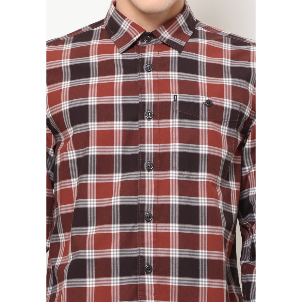 Kemeja Lengan Panjang Pria MGee 3451C Original Jason 004 Brown