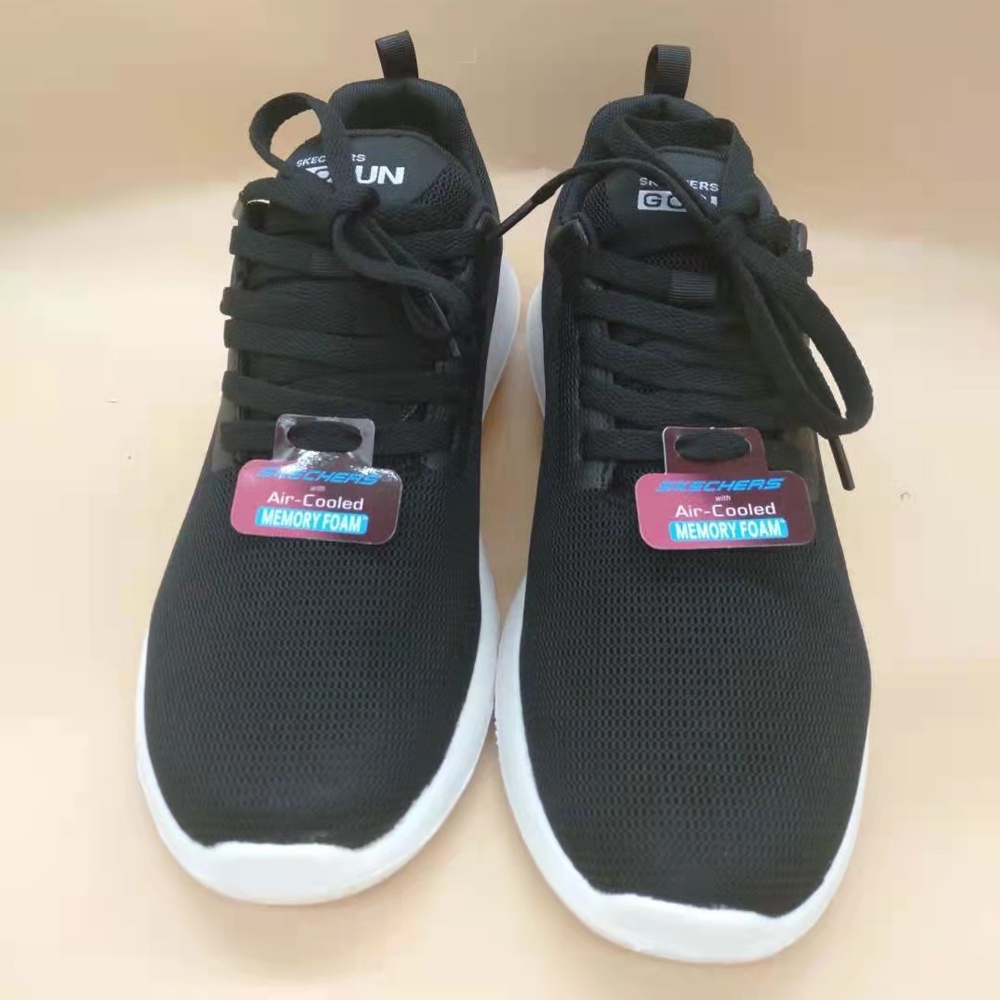 SKECHERS kasual sepatu casual  pria hitam slip on cowok sepatu  rajut pria shoes