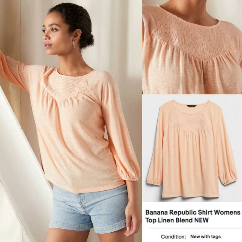 BNN** rep shirt women top linen blouse