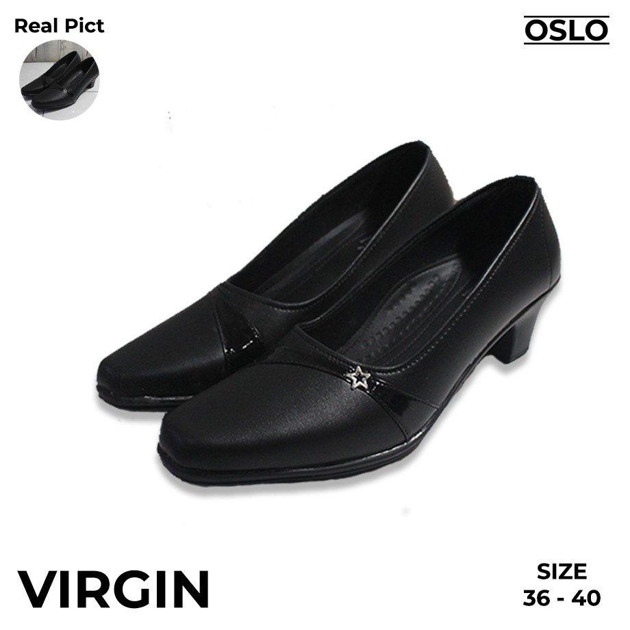 SEPATU PANTOFEL WANITA HEELS PDH FORMAL KERJA GURU PNS KANTORAN