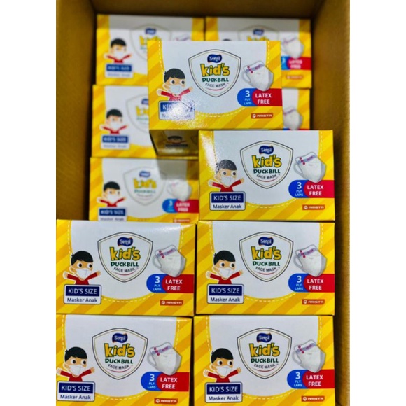 MASKER SENSI DUCKBILL ANAK 3PLY ISI 40 PCS