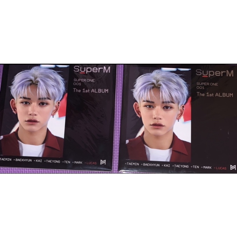 LUCAS LP SIGNED POSTER SUPERM (Lucas Real Signed Poster SuperM) LP signed SuperM