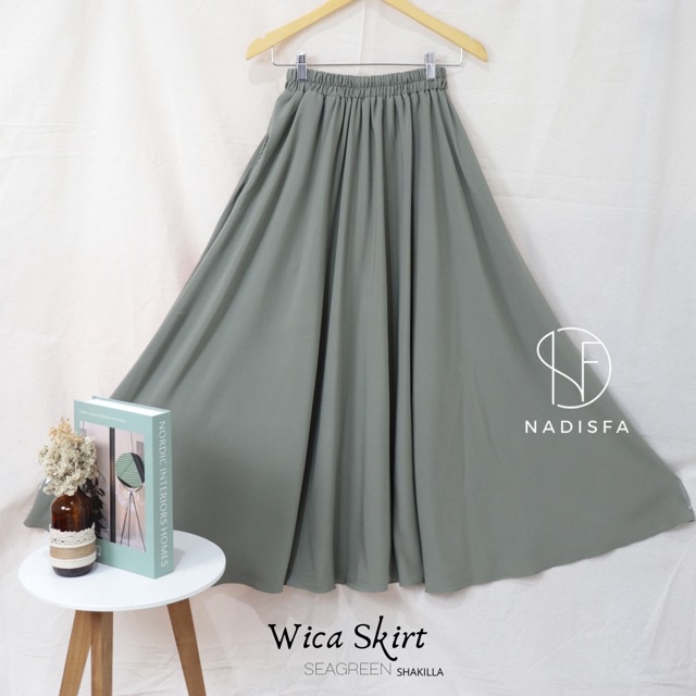 WICA SKIRT ROK PANJANG PAYUNG WOLLYCREPE BISA BIG SIZE