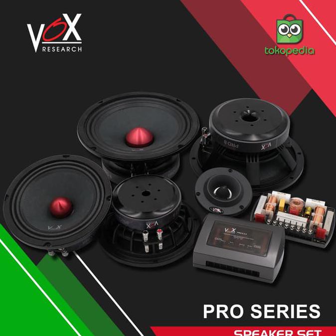 Speaker Vox Research Pro Series 3 Way Component Set SQL Car Audio