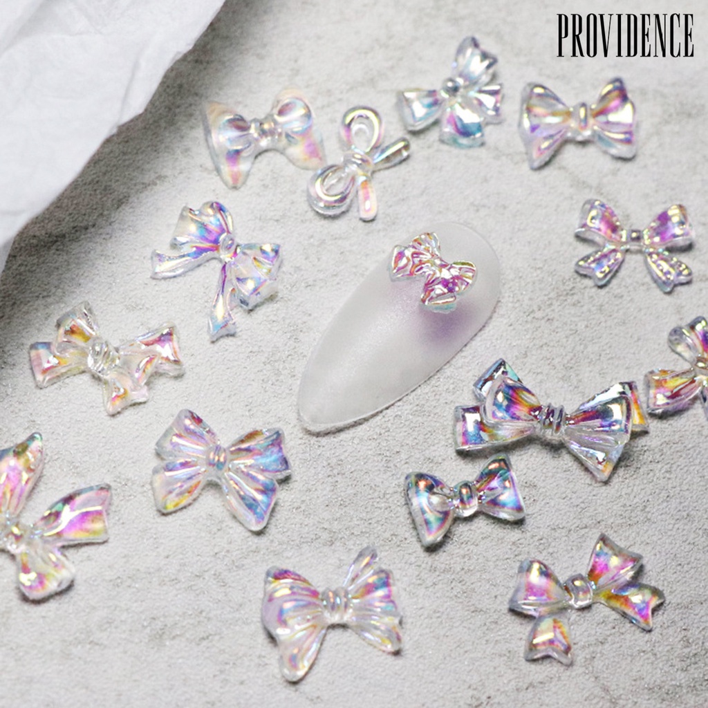 Providence 50 Pcs Ornamen Pita 3D Warna Aurora Untuk Dekorasi Manicure / Nail Art DIY