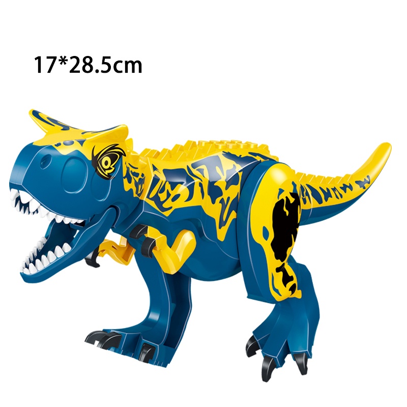 Mainan puzzle Balok Bangunan Dinosaurus Tyrannosaurus Rex Bullosaurus Ukuran Besar