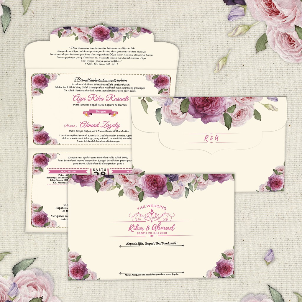 UNDANGAN PERNIKAHAN PROMO BENTUK AMPLOP Shopee Indonesia