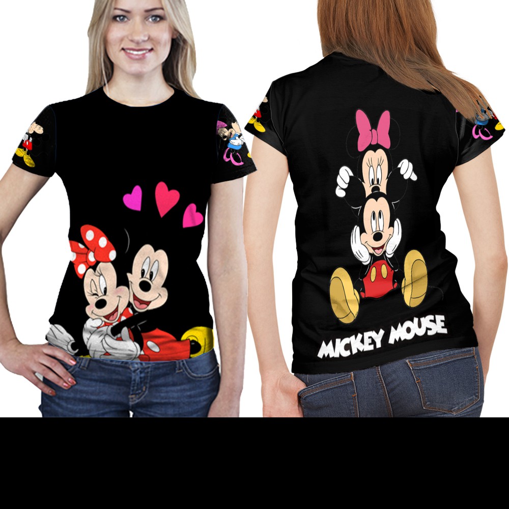 Kaos Mickey Mouse / Kaos Wanita Mickey Mouse Fullprint / Kaos Wanita Termurah Mickey Mouse
