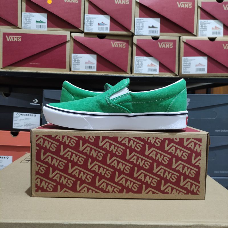 VANS SLIP ON COMFYCUSH FERN GREEN ORIGINAL RESMI NAVYA