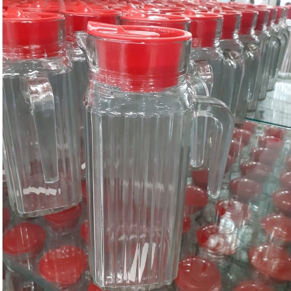 Pitcher Kaca 1Pcs 1000ml / Teko Air Kaca / Teko Kaca Murah / Teko Kaca Kedaung