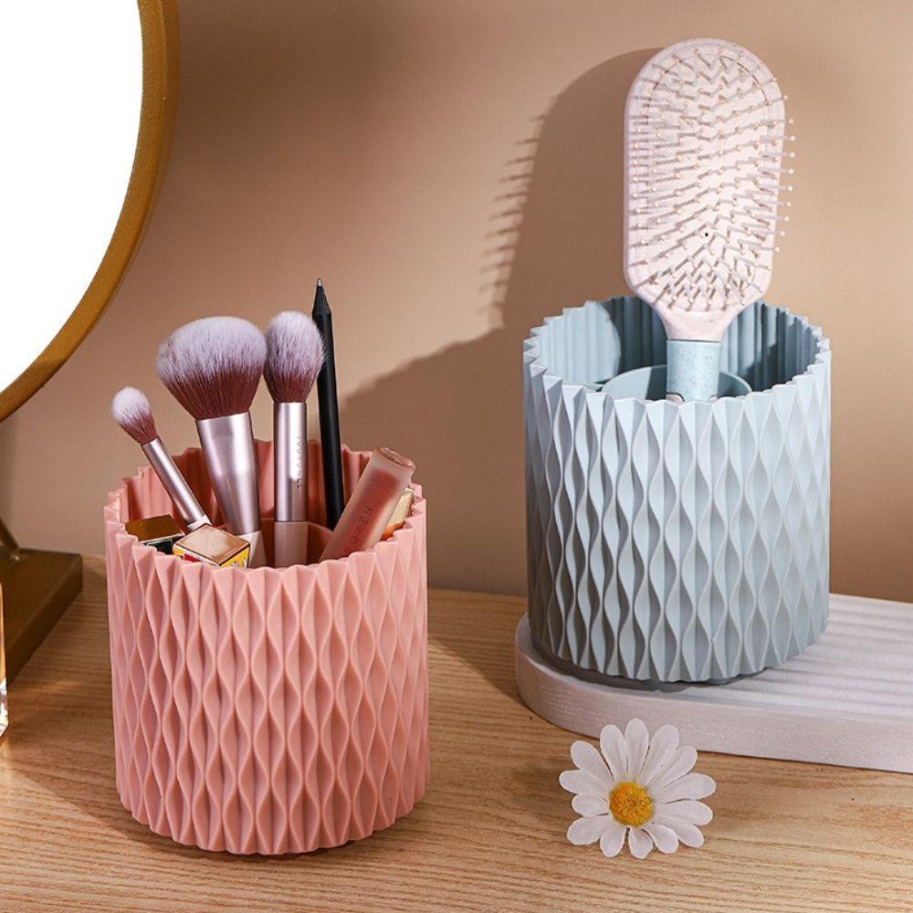 Needway   Tempat Kuas Makeup Tahan Lama Multifungsi Lip Gloss Rotatable Maskara Pen Organizer Brush Organizer