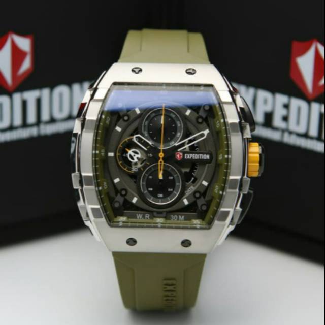 JAM TANGAN PRIA EXPEDITION E6782 6782 SILVER GREEN ORIGINAL
GARANSI RESMI 1 TAHUN