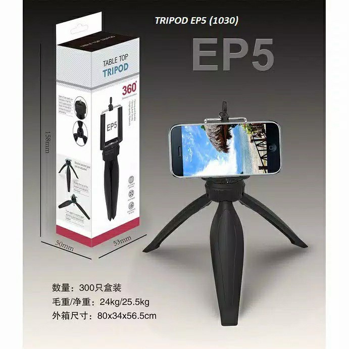 Tripod Mini Meja EP5 Plus Holder Handphone Tripod Kamera Mini Table Top Tripod Lazy Tripod Universal