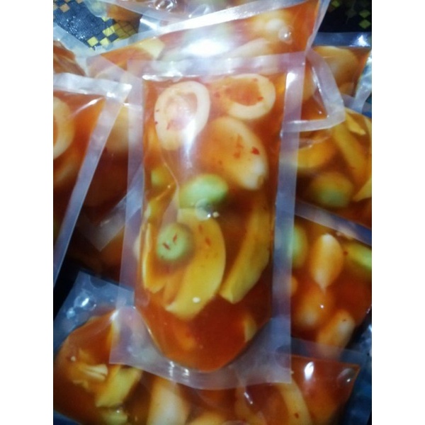 

Manisan /asinan buah mix pedas, gula asli, kualitas premium, HALAL