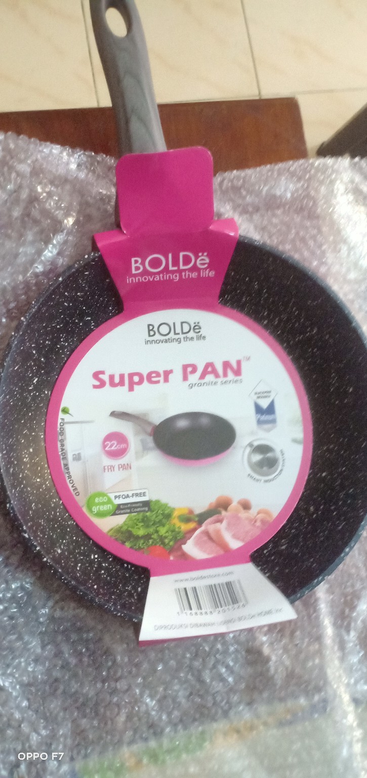 Bolde Fry Pan 22cm Blackpink Superpan Granite Black Pink Induksi 22 Cm Bolde 22cm Fry Psn Bolde