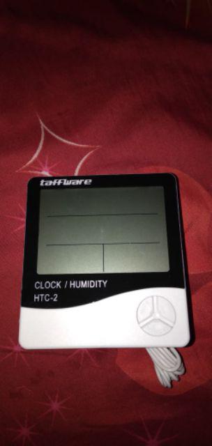 Htc-2 Jam Meja Digital Termometer Temperatur Humidity Clock Alarm Calender Suhu Ruangan