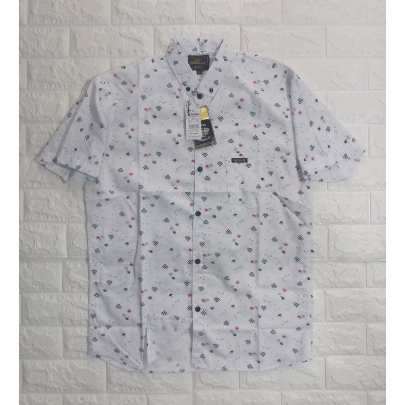 Kemeja Hurley Putih Motif Floral C
