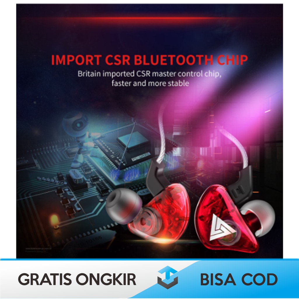 EARPHONE HEADPHONE SPORT RGB ORIGINAL QKZ - CK5 STEREO BASS MURAH BERGARANSI