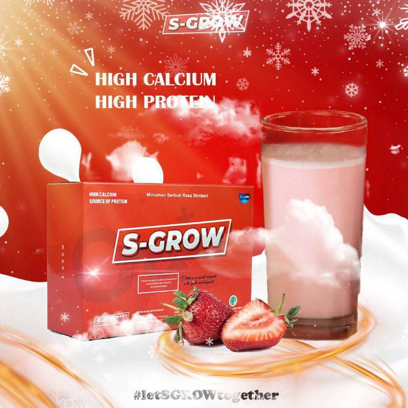 SGROW - Susu Suplemen Kalsium Peninggi Badan BPOM 100%