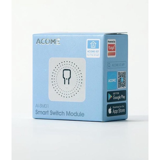 ACOME Smart Listrik DIY AI-SM01 2way Switch WiFi&amp;BT App Remote Control Smart Switch Panel Upgrade 16A