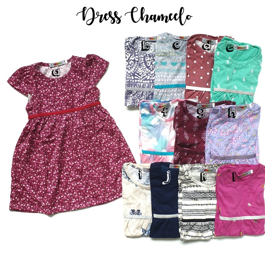 Dress Chameelo size 2 3 4 5 (kode: A - L)