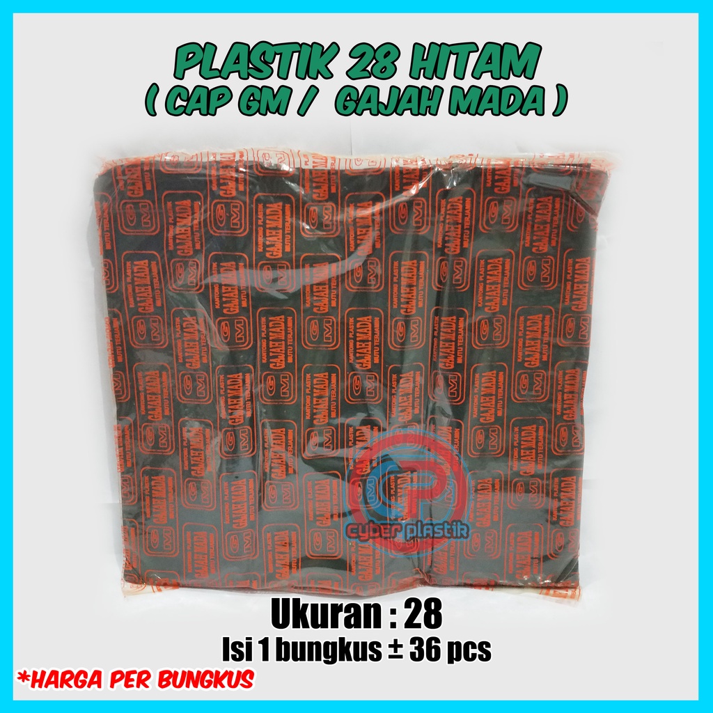 Plastik Kresek 28 Hitam Cap GM Tebal & Kuat