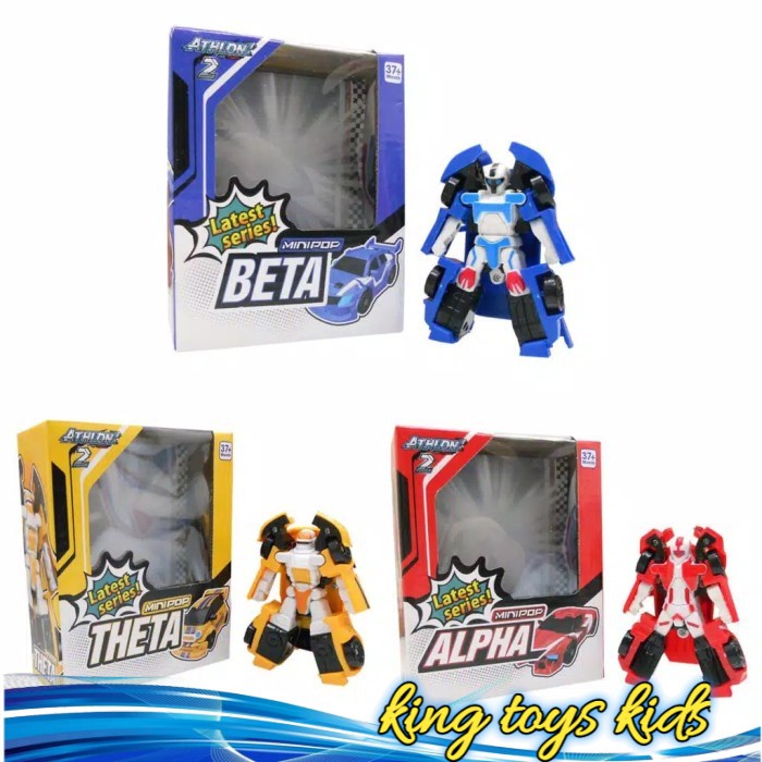Robot Tobot Athlon Theta Alpha Beta / Mainan Anak Cowok Tobot Athlon