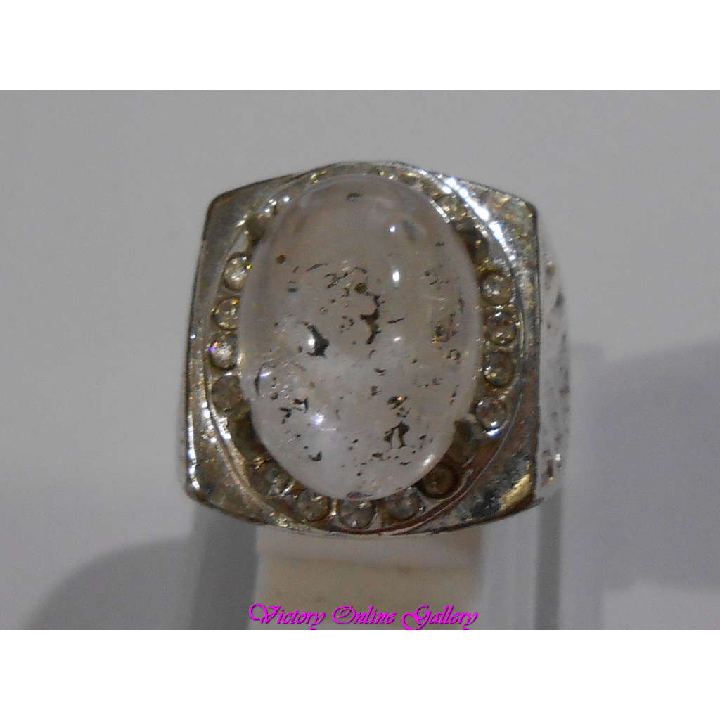 Cincin Kecubung Kalimantan Blink kerlap kerlip Keping Platina Natural