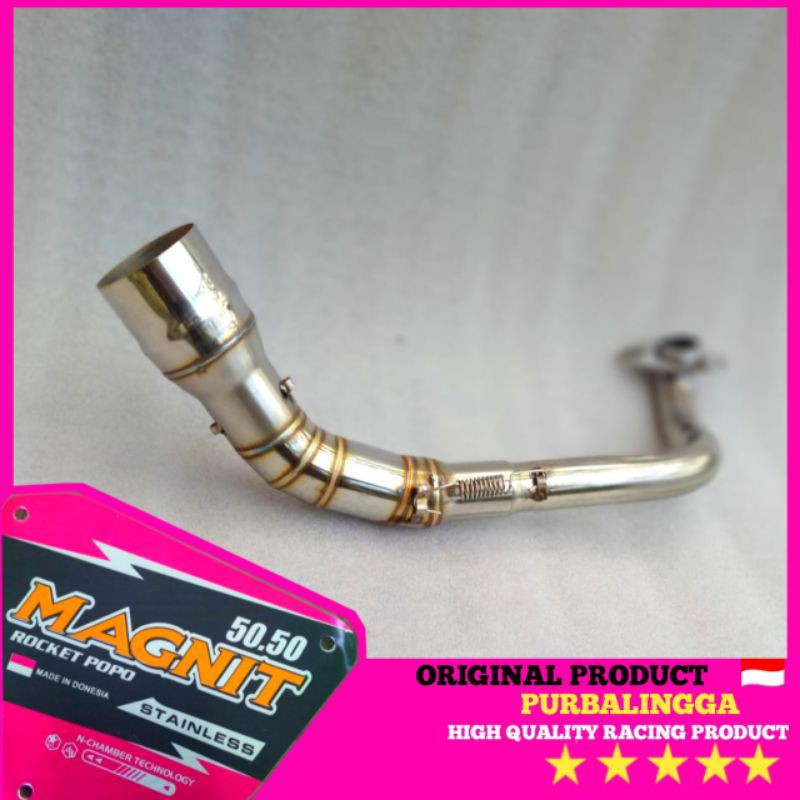 pipa leher knalpot racing Honda Genio 110 atas beat street new 2020 2021 full stainless ngacung