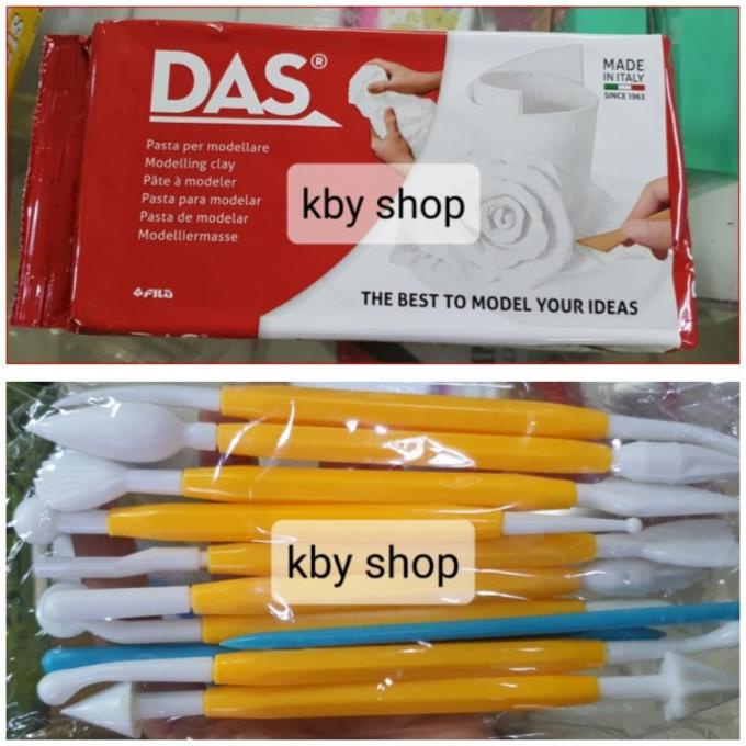 Paket Das Clay Tanah Liat 1 Kg + Alat Sculpting