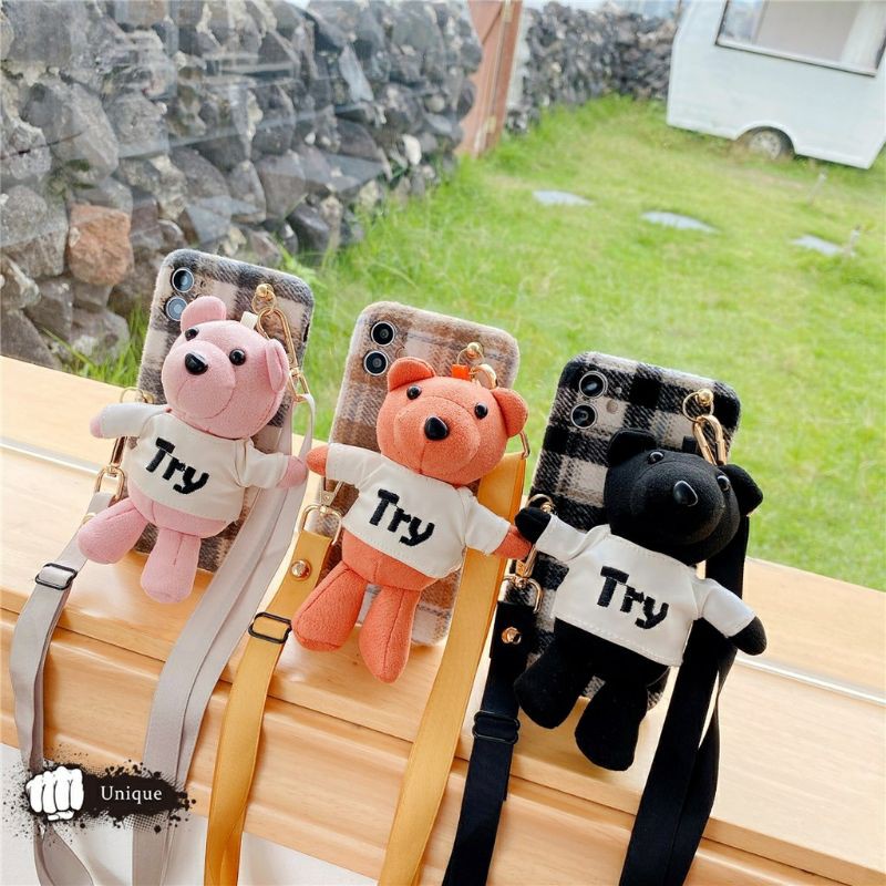 [READY STOCK] Case IPHONE 11 Pro Max Casing+Tali  Mewah Unik Lucu Cantik Boneka