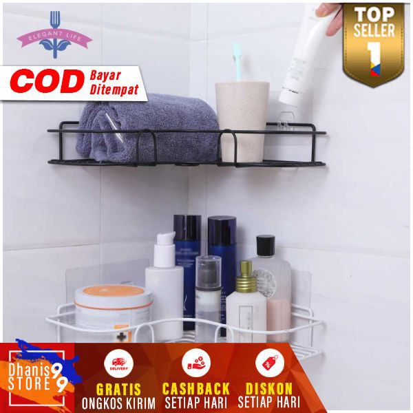 Rak Sudut Kamar Mandi Organizer Rack Tempat Sabun Shampo Sikat Perlengkapan Bathroom Multifungsi