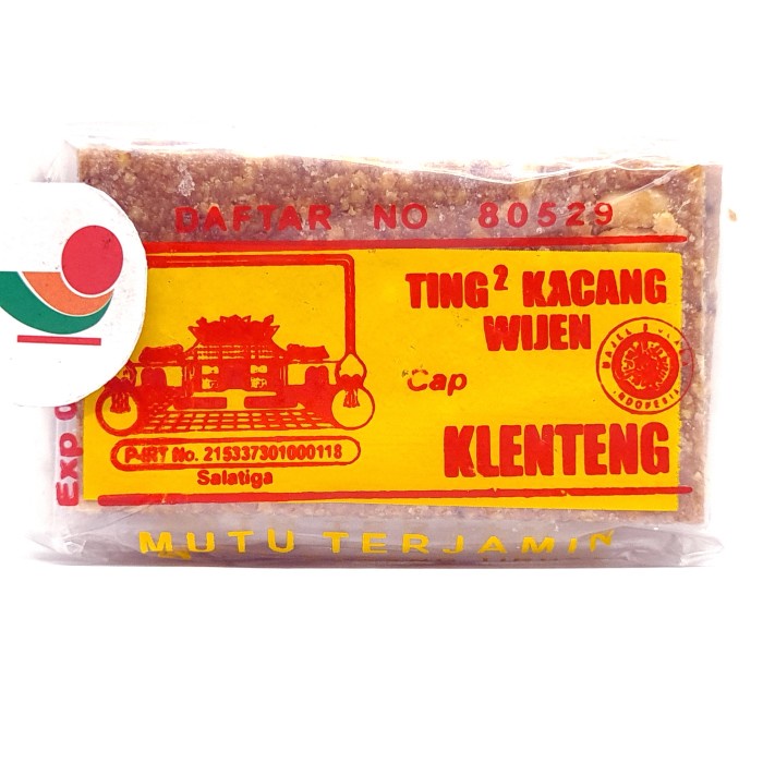 

KLENTENG & 2 HOOLO TING ² KACANG WIJEN 120gr | TENG ENTING ASLI GEPENG